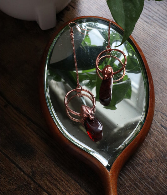 Crimson Drop Earrings